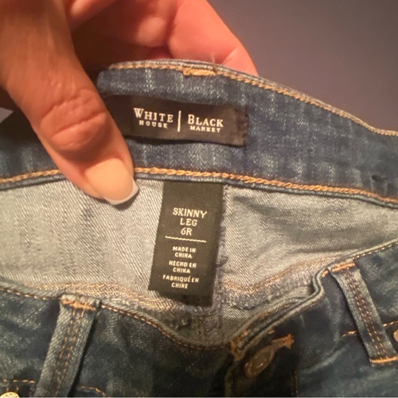 White House Black Market skinny leg six regular stretch jeans - Picture 6 of 13